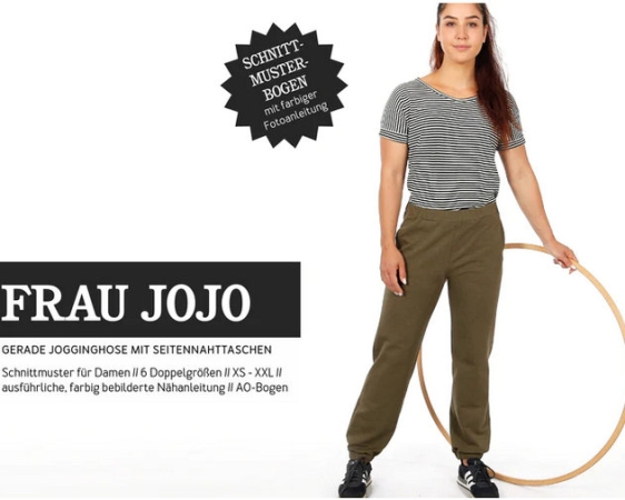 FRAU JOJO - Jogginghose mit Taschen - Papierschnitt